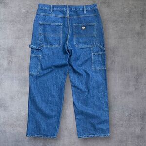 Dickies Y2K Vintage Carpenter Baggy Skater Dark Denim Blue Jeans Men's 38 x 30